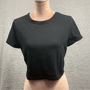 wild fable Black Fitted Crop Tee - Crew Neck Juniors XL Whimsigoth Witch Dark